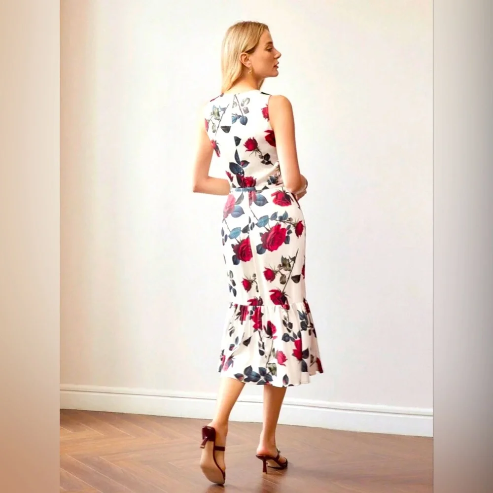 FORESTLiLY dress for women size 6 color trii red  white like new - Picture 2 of 6